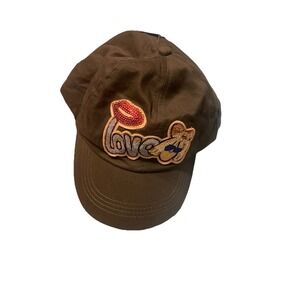 Nicole Marciano Sequin Baseball Cap Love Lips Adjustable Hat